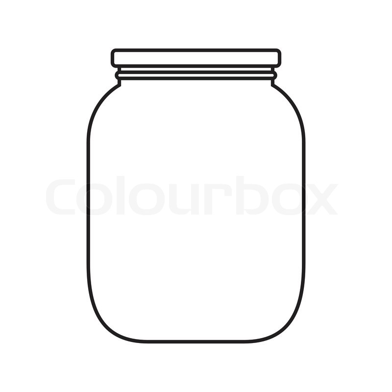800x800 Blank Jar With Cap Isolated On White Background Stock Vector