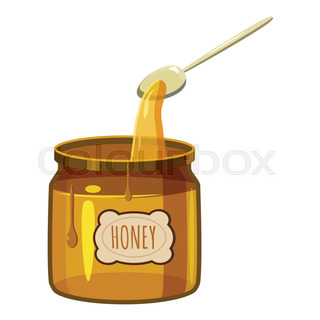320x320 Jar Of Honey, Sketch Style Vector Illustration Isolated On White