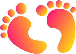 299x213 Two Tone Baby Feet Clip Art