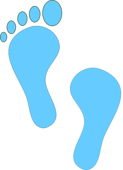 432x597 Baby Footprints Print Clipart