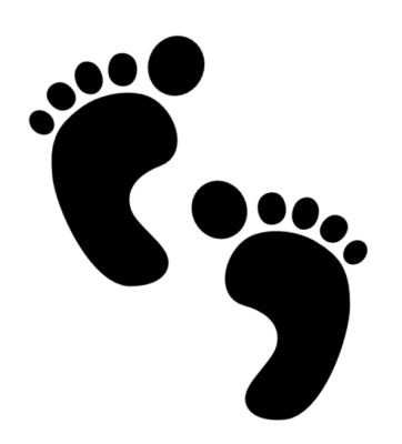 362x400 Baby Footprints Clipart