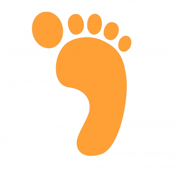 615x588 Footprint Clipart Right Foot
