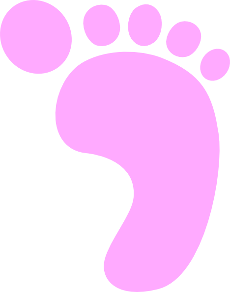 468x595 Pink Footprint Clip Art