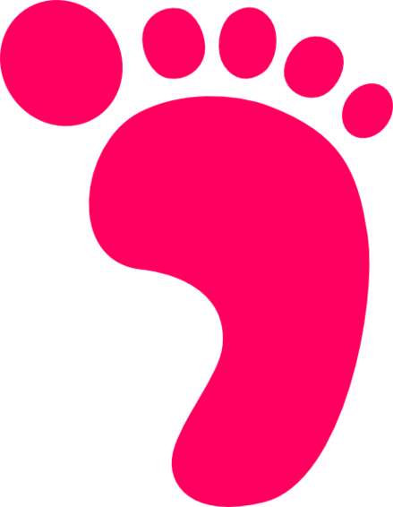 439x566 Pink Baby Footprints Clipart Free To Use Clip Art Resource