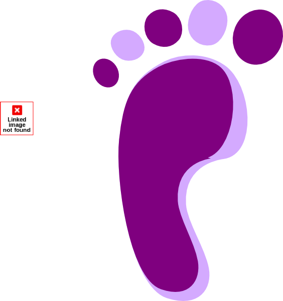 564x598 Purple Left Footprint Clip Art