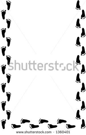 300x470 Footprint Borders Clip Art
