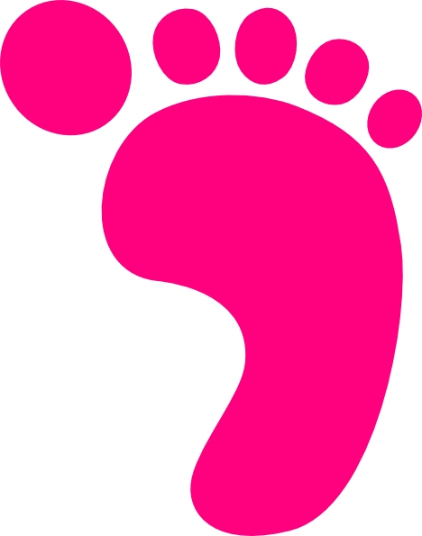 468x595 Pink Baby Footprints Clipart