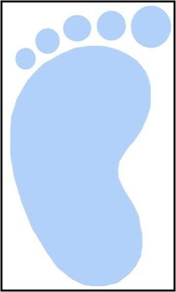 359x595 Baby Footprint Template Free Download Clip Art Free Clip Art