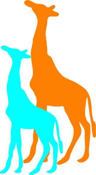 324x589 Giraffe And Baby Giraffe Clip Art