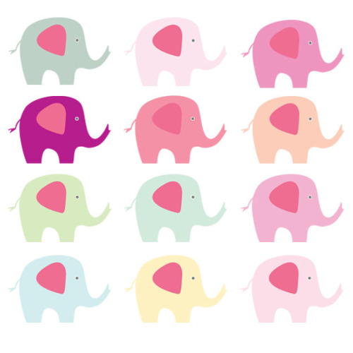 500x500 Baby Shower Pink Elephant Clipart