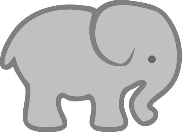 600x436 Image Of Elephant Clipart Outline