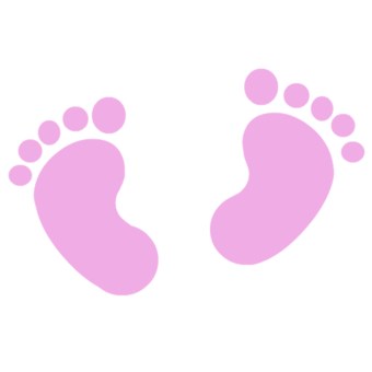 340x340 Pink Baby Footprints Baby Girl Footprint Clip Art Xd77tf Clipart