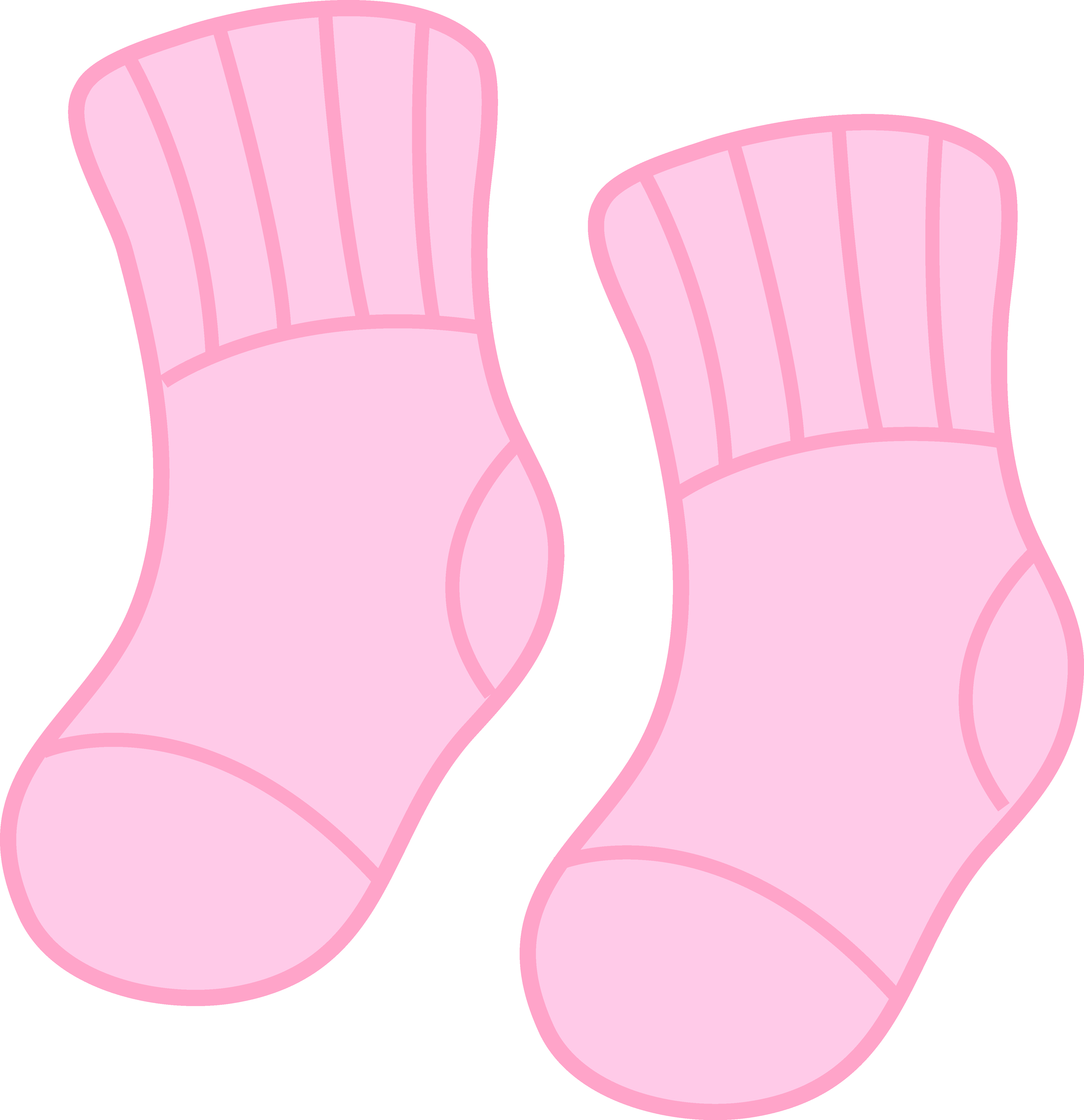 4462x4611 Baby Girl Pink Socks Free Clip Art