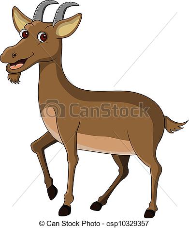 391x470 Brown Goat Clipart