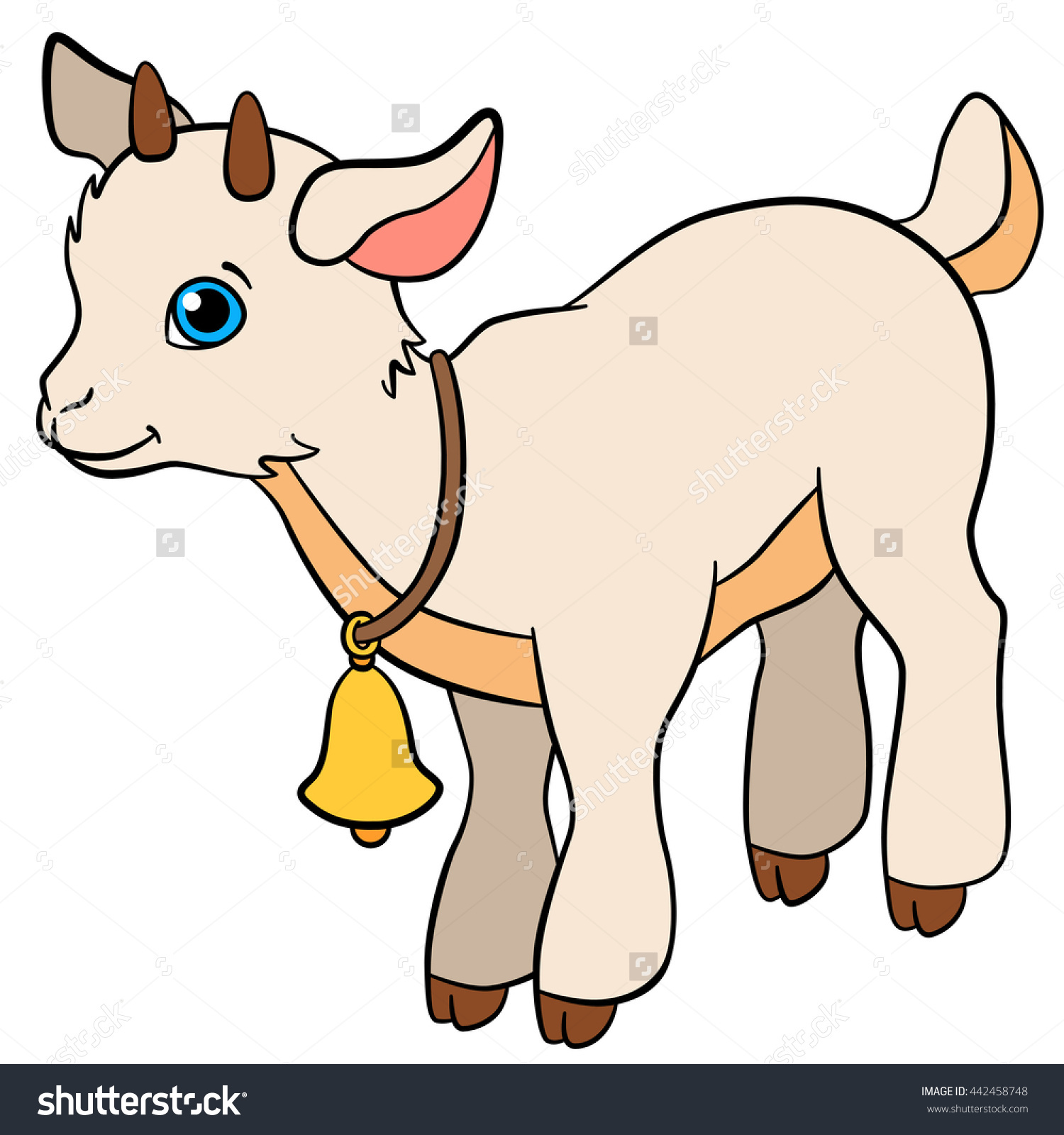 1500x1600 Baby Goat Clipart