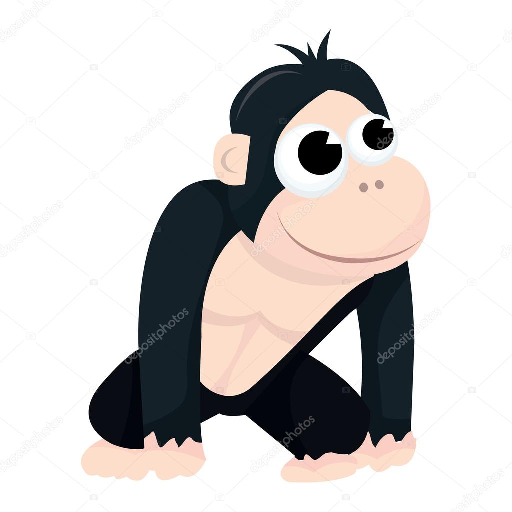 1024x1024 Cartoon Baby Gorilla Stock Vector Totallyjamie