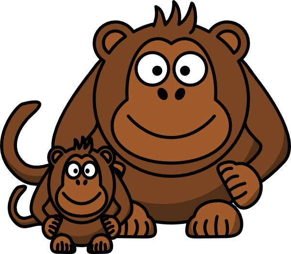 600x523 Ape Baby Clip Art