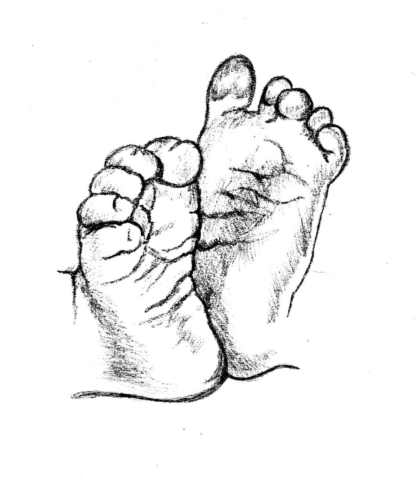 1349x1600 Drawing Of Baby Feet Baby Foot In Hand. (97) One Drawing Daily