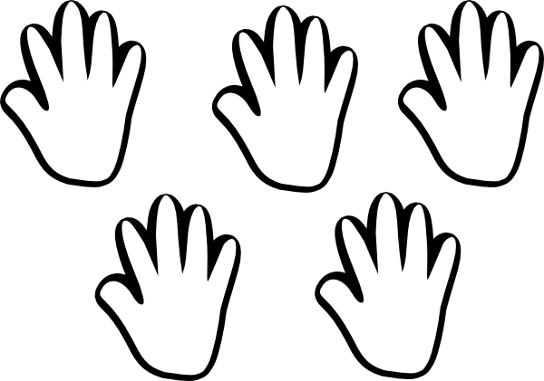 600x421 Children Handprint Outline Free Clipart Images