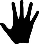 152x170 Handprint Clip Art