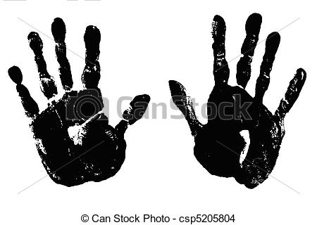 450x320 Handprint Clipart Black And White