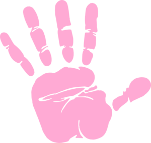 300x285 Pink Hand Print Clip Art