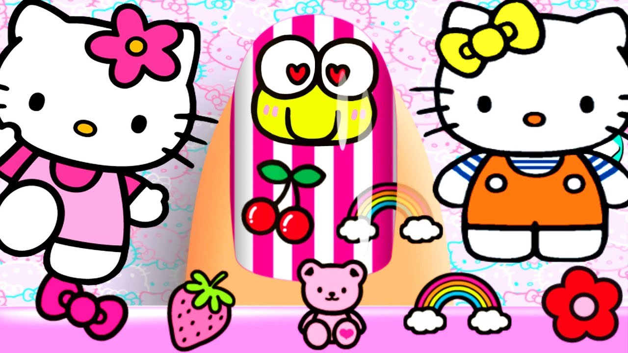 1280x720 Learn Colors For Children With Baby Hello Kitty Nail Salon Kids