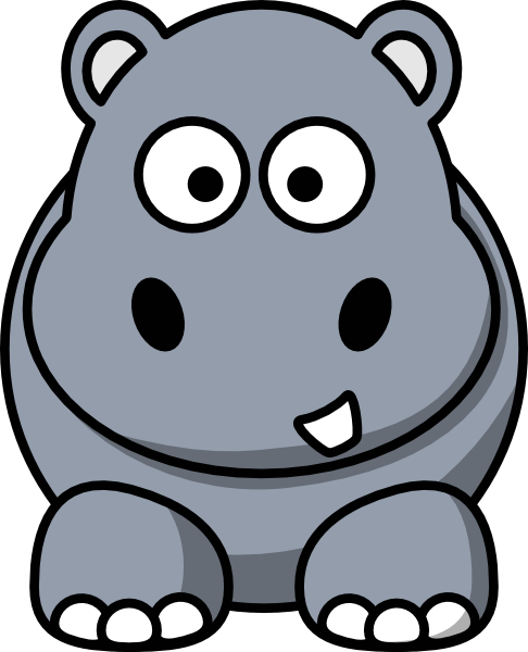 486x600 Front View Baby Hippo Clipart
