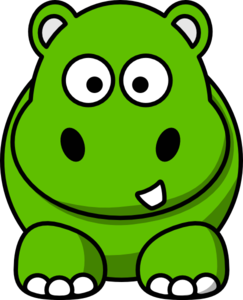 243x300 Green Hippo Clip Art