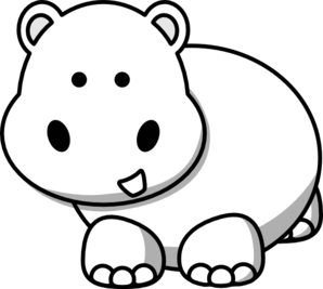 298x267 Side Hippo Clip Art