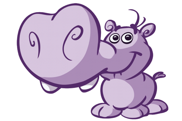600x400 Cartoon Hippo Clipart Clipartme