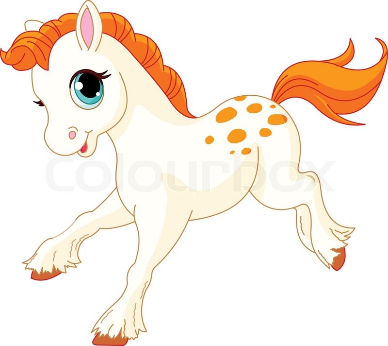 800x712 Illustration Of Running Beautiful Golden Baby Horse Stock Vector