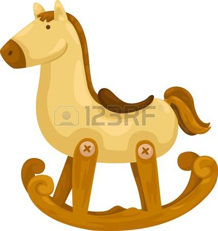 425x450 Rocking Horse Clip Art