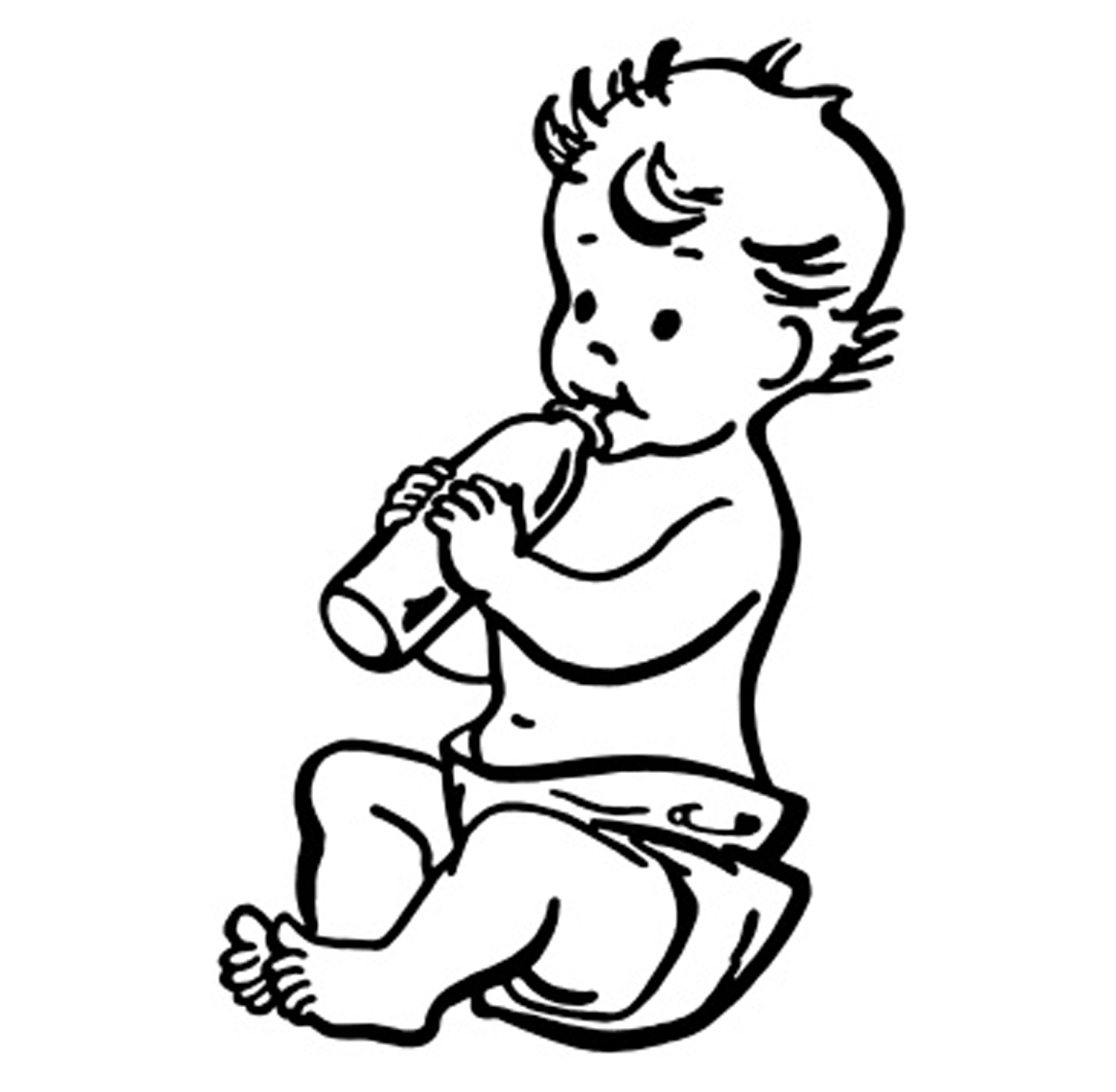1550x1517 Baby Clipart, Black And White Clip Art, Baby Graphic, Baby