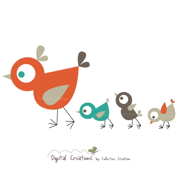 736x736 Chick Clipart Mother And Baby
