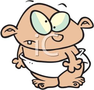 300x287 Cartoon Baby In A Diaper