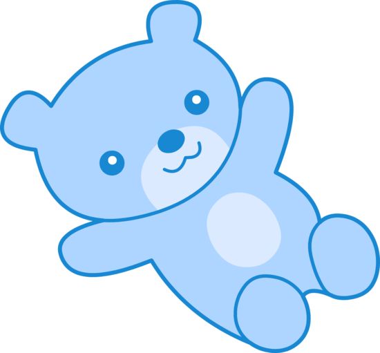 550x511 Baby Blue Teddy Bear Clip Art