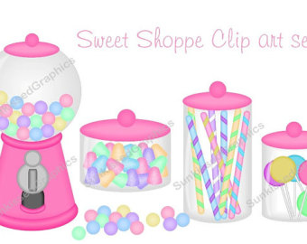 340x270 Baby Girl Nursery Crib Changing Table Digital Clip Art Set