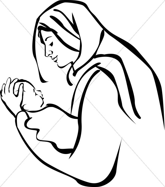 538x612 Mary And Baby Jesus Clipart Collection