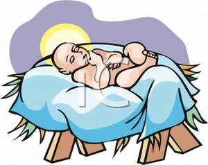 300x238 Image Baby Jesus In The Manger