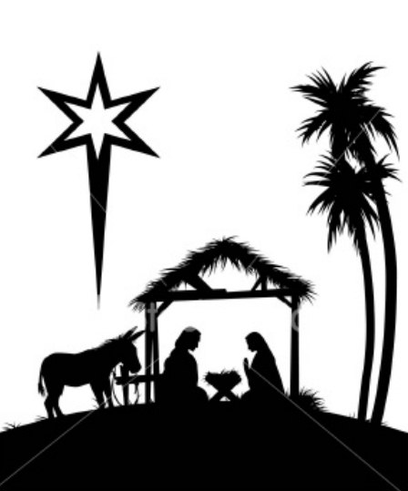 448x539 Mary And Joseph Silhouette Clip Art
