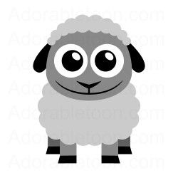 250x250 Cute Sheep Clipart