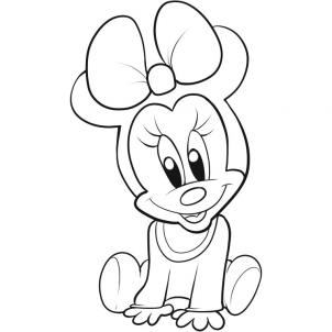 302x302 How To Draw Baby Minnie Mouse, Step By Step, Disney Characters