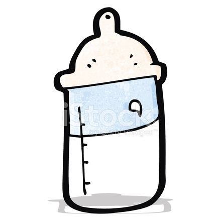440x440 Cartoon Baby's Milk Bottle Stock Vector