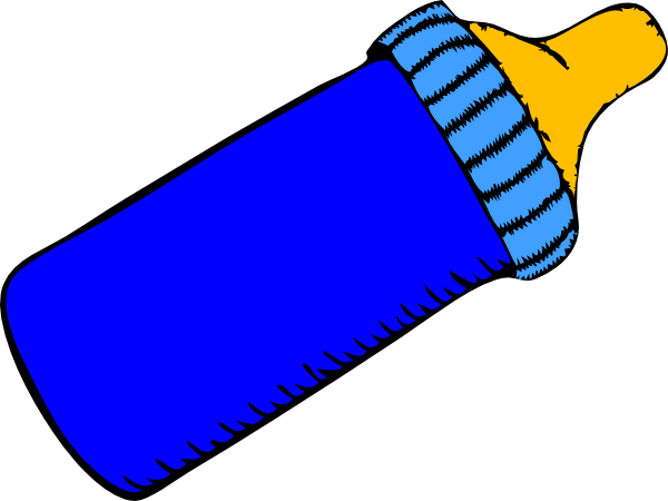 600x450 Baby Bottle Blue Clip Art
