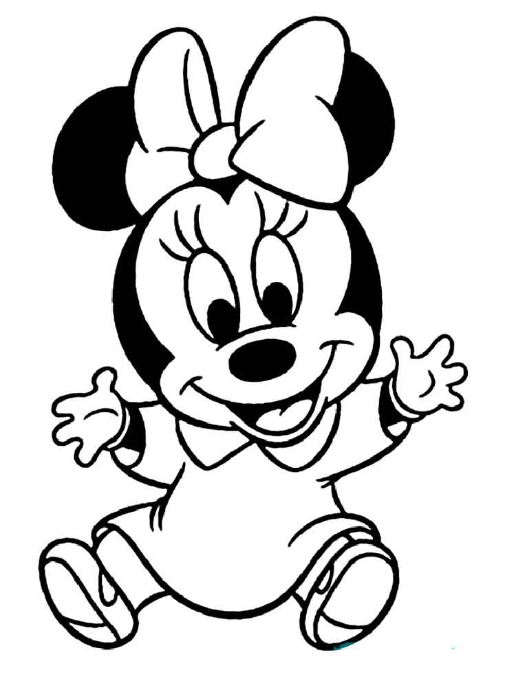 750x1000 Outstanding Baby Minnie Mouse Coloring Pages 27 For Free Colouring