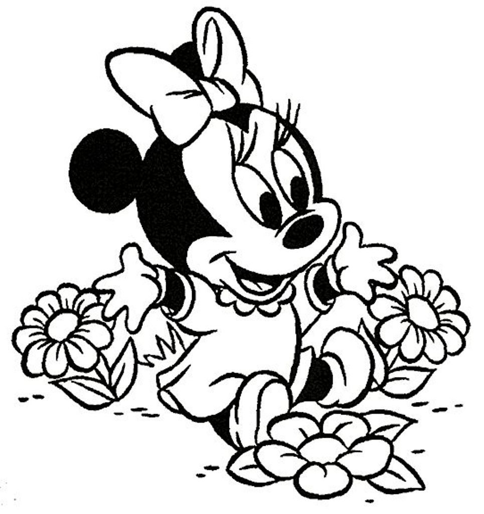 965x1025 Cute Baby Minnie Mouse Coloring Pages Cartoon Coloring Pages