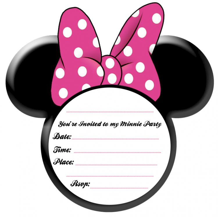 750x745 Template Simple Free Printable Baby Minnie Mouse Birthday