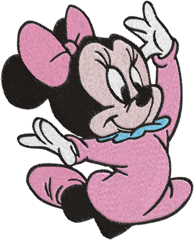 395x489 Baby Minnie Mouse Machine Embroidery Design
