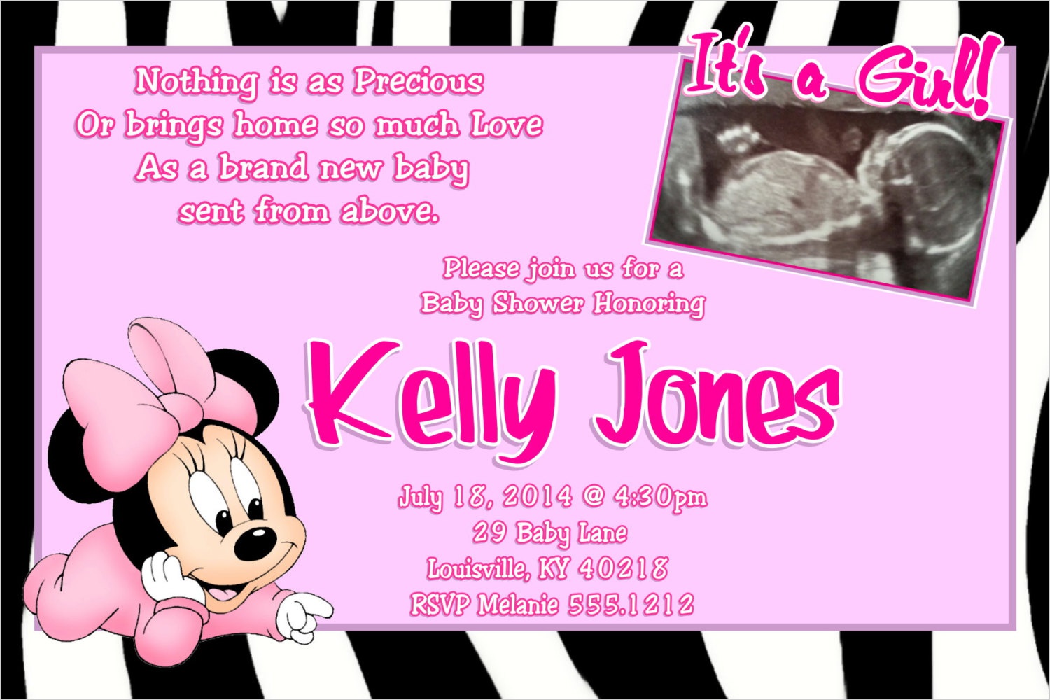 1500x1000 Minnie Mouse Invitations Baby Shower